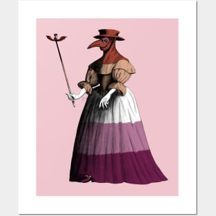 Lesbian lady plague doctor (antique) Posters and Art